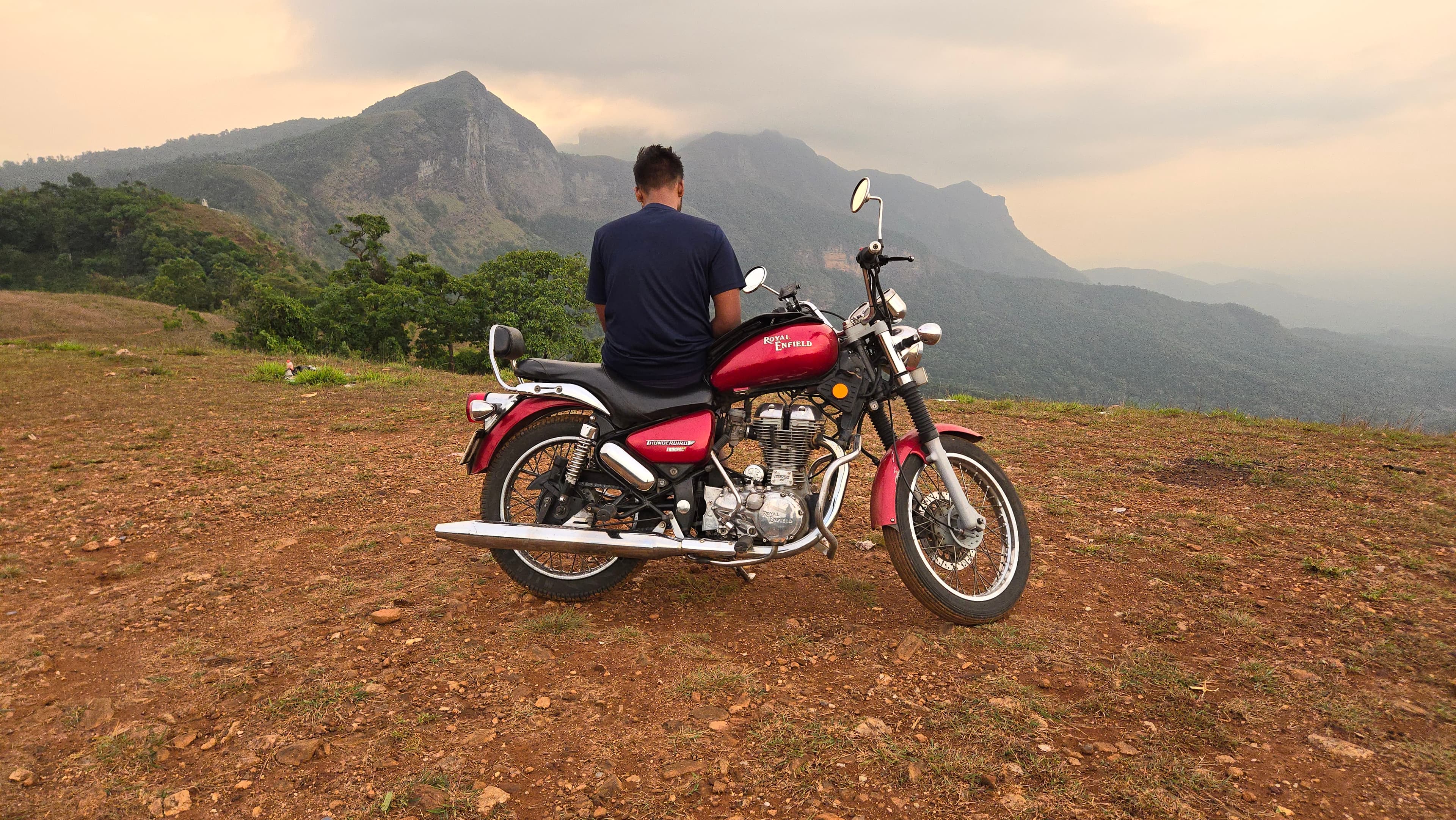 Motorcycle on a scenic road